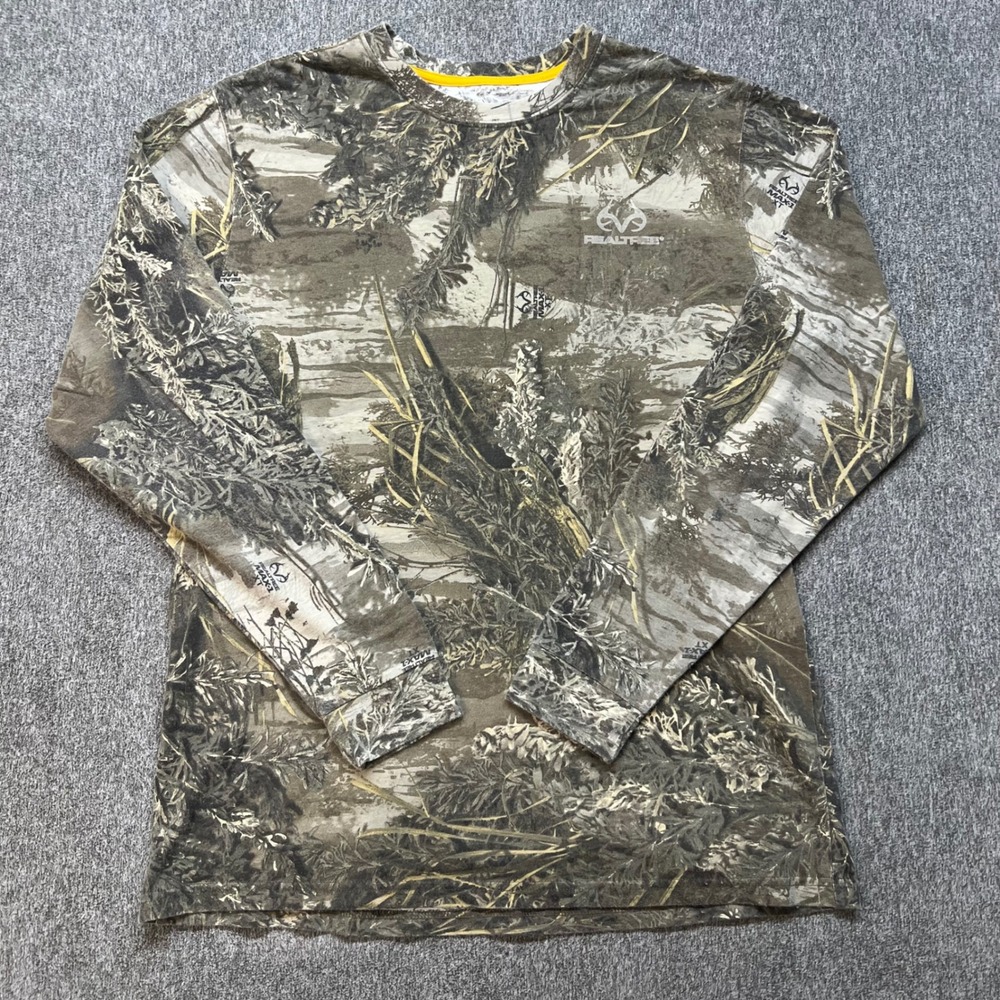 Realtree MAX-1 XT Camo Long‎ Sleeve T-Shirt Mens Medium Hunting Fishing 116